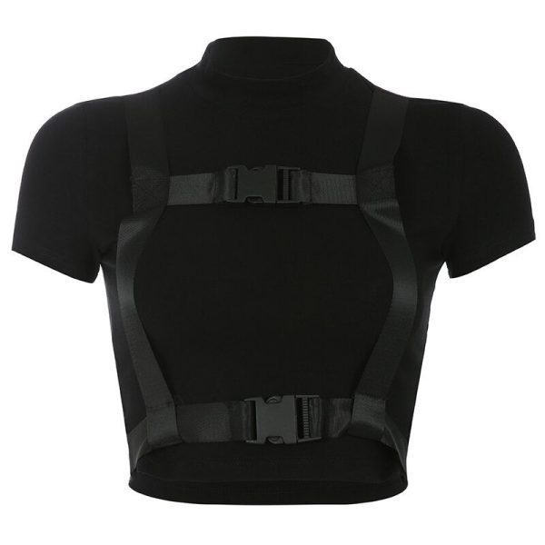 Tactical Buckled Crop Top
